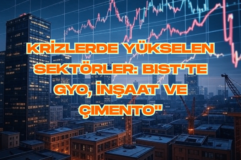 Borsa grafiklerinin yanı sıra deprem sonrası yıkım, inşaat çalışmaları ve yeni konut projelerini gösteren görsel kompozisyon